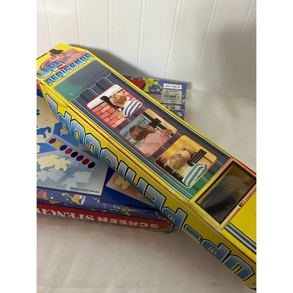 Playtime Artparts Screen Stencil & Up-Periscope Vintage Toy Set Kids Multicolor